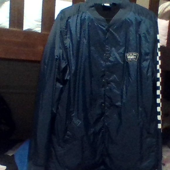 Vans dark blue windbreaker Button up jacket - Picture 1 of 1